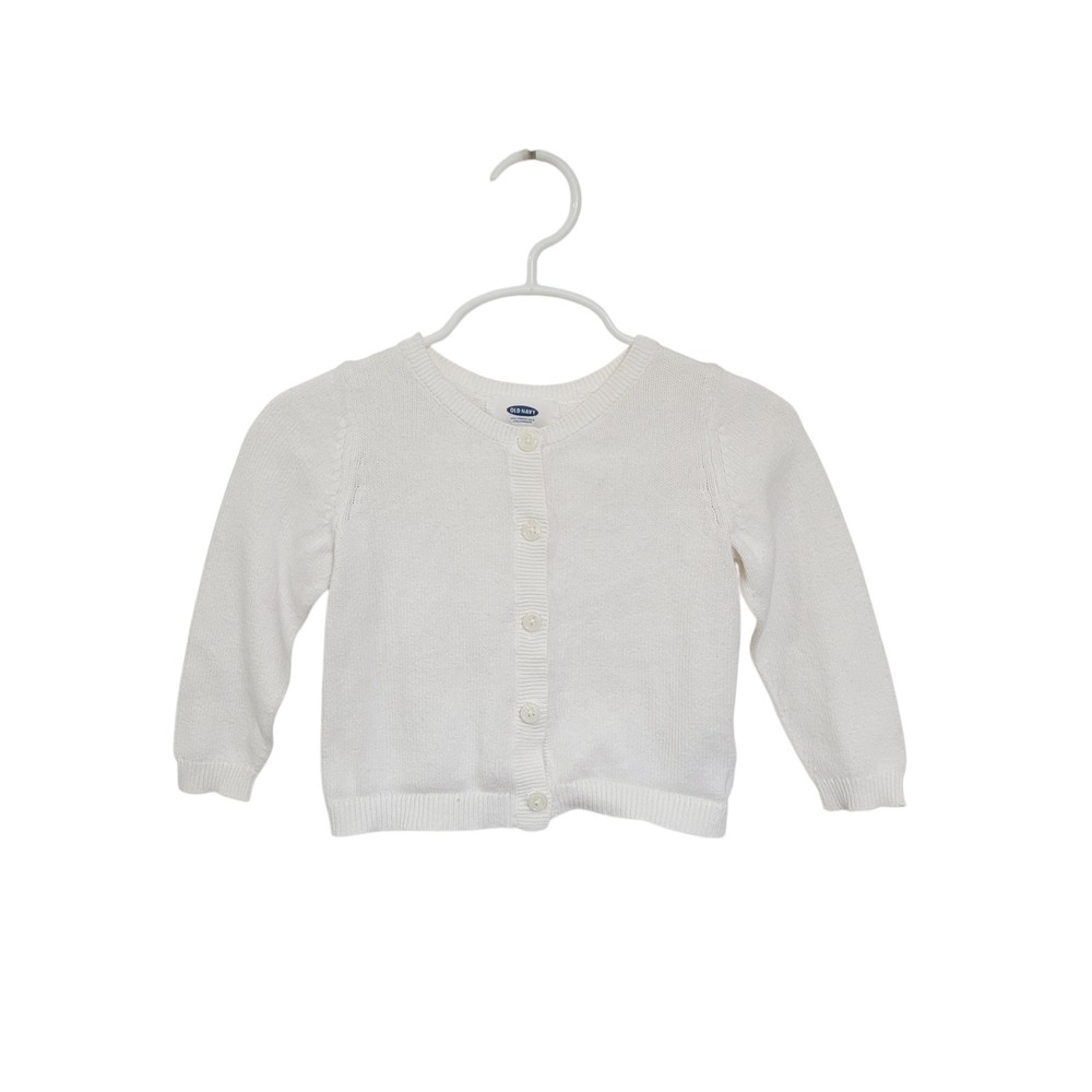 White Old Navy baby cardigan‎ sweater size 18-24 mo